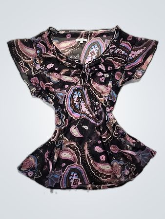 Guess Printed Wrap Blouse