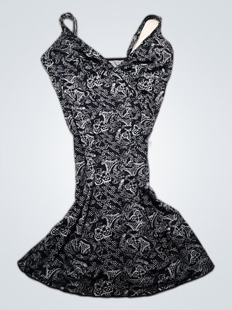 Black and White Patterned Dress
