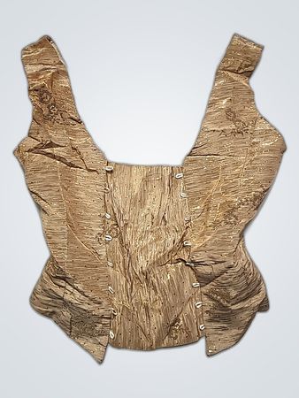 Gold Embroidered Bustier Top