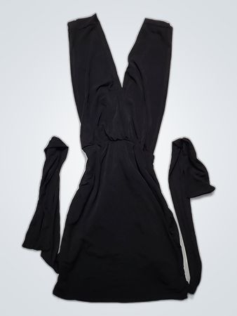 Unbranded Black V-Neck Long Sleeve Blouse