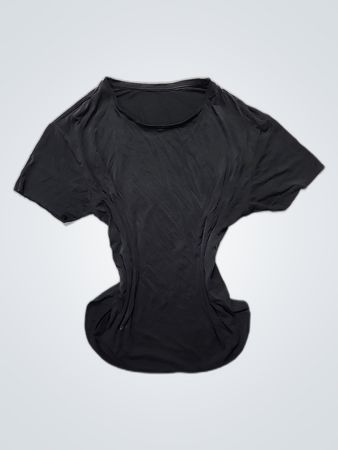 Unbranded Black Short Sleeve Cutout Top