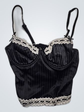 Unbranded Black Lace Bustier Top