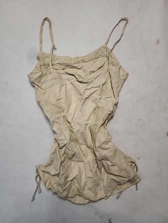 Unbranded Beige Crinkled Camisole Top