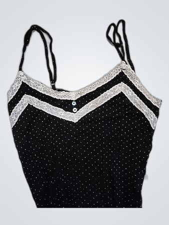 Black Polka Dot Tank Top