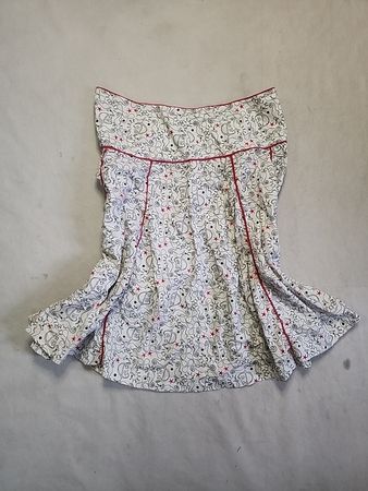 White Floral Mini Skirt