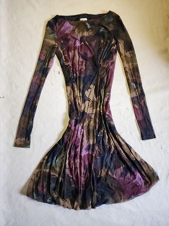 Caroline Constas Floral Print Long Sleeve Midi Dress