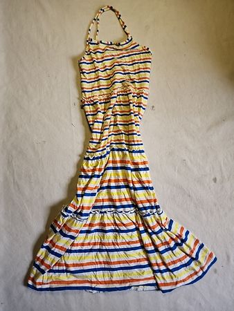 Striped Spaghetti Strap Midi Dress