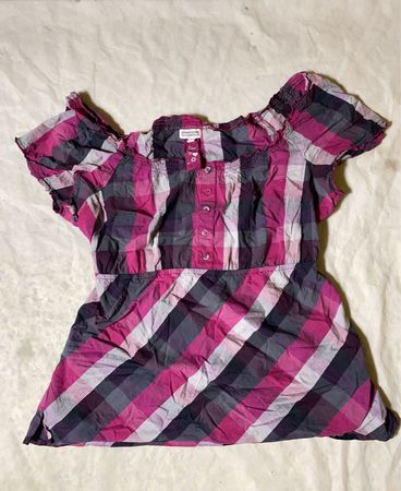 Street One Ruffled Plaid Blouse