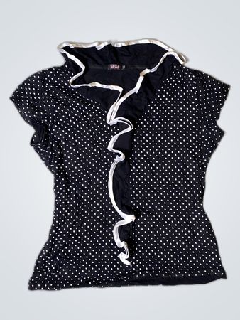 VESSA Black Polka Dot Blouse
