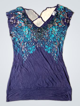 Oasis Blue Embellished Top
