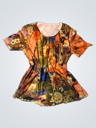 Blouse with Floral Pattern