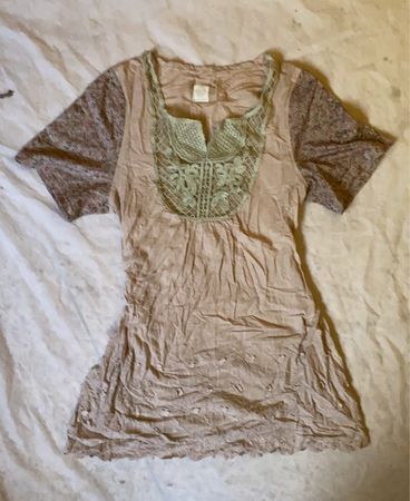 Bonavita Crochet Lace Overlay Top