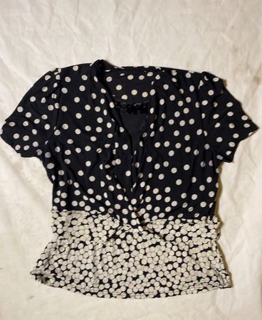 Black and White Polka Dot Blouse
