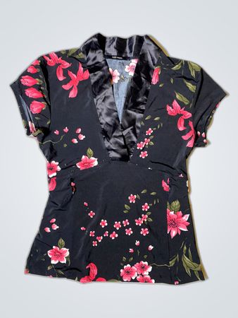 Vero Moda Floral Print Short Sleeve Blouse