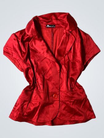 Red Satin Blazer