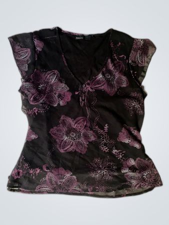 Kappa Floral Print V-Neck Blouse