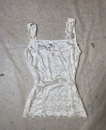 Guess White Lace Cami Top