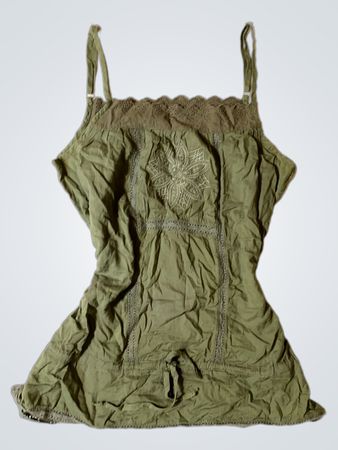 Green Embroidered Top