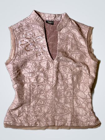 Flash Sleeveless Beaded Blouse