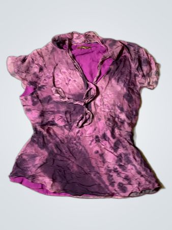 Confipel Purple Tie-Dye Wrap Blouse
