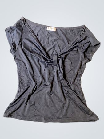 Mango Gray Wrap Bow Top