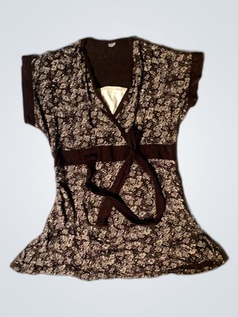Floral Print Wrap Mini Dress