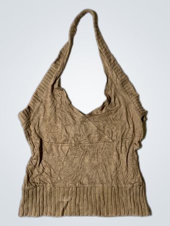 Brown Halter Neck Top