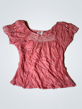 MB Pink Embroidered Blouse