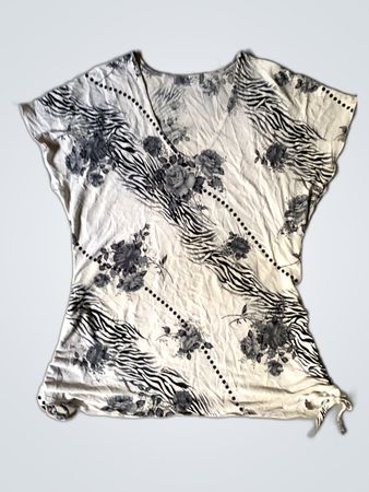 Sonic Floral Zebra Print Top