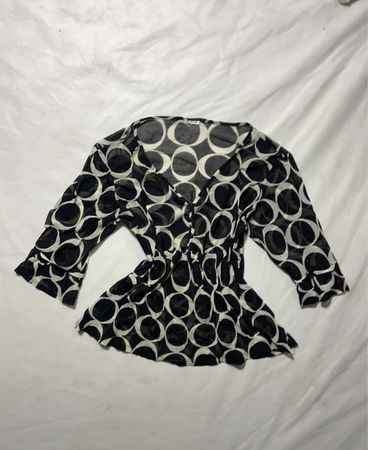Sasha Black and White Polka Dot Blouse