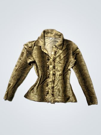Gourd Animal Print Button Down Shirt