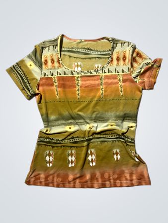 Short Sleeve Boho Style Top
