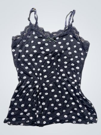 Love Lounge Black Polka Dot Lace Cami Top