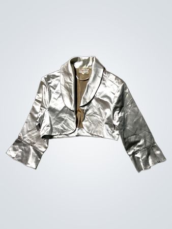 Mercedes Romero Silver Satin Jacket