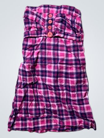 Pink Plaid Skirt