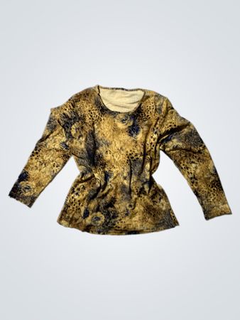 Blouse with Animal Print Design