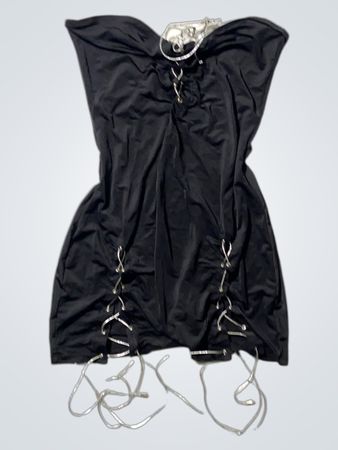 Black Corset Top with Metal Laces