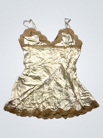 Silk Camisole with Lace Trim