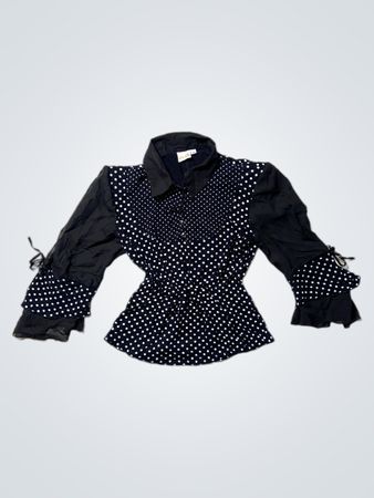 Black and White Polka Dot Blouse