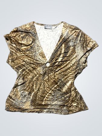 Wallis Animal Print Draped Blouse