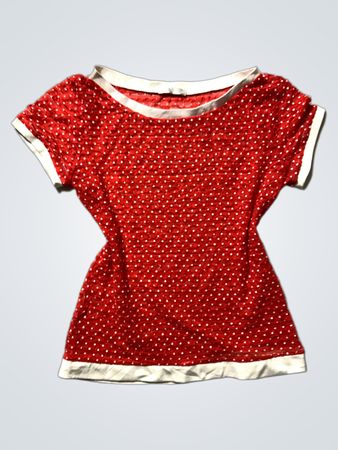 Red Polka Dot Blouse