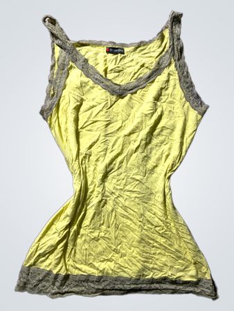 Street One Yellow Lace Trim Cami Top