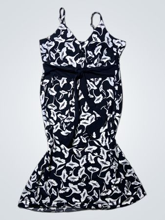 Black and White Floral Dress