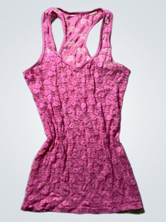Pink Lace Tank Top