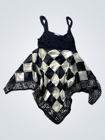Black and White Checkered Romper