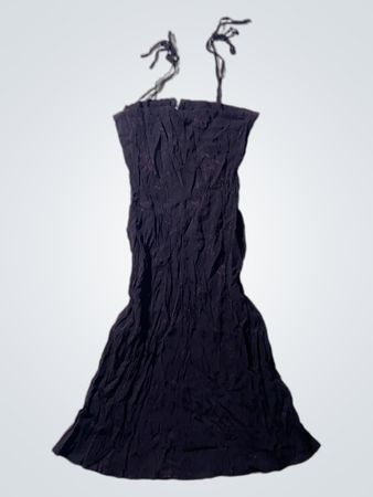 Black Tie-Top Dress