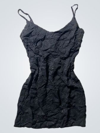 Scott McClintock Black Embroidered Dress