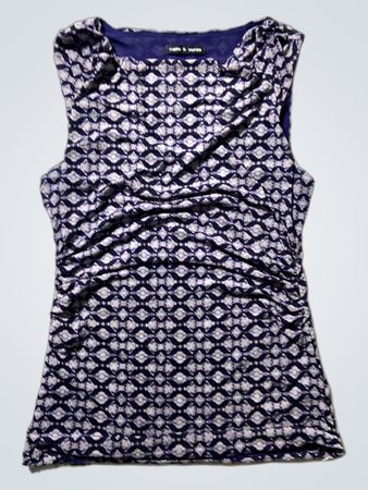 Cable & Gauge Geometric Print Sleeveless Top