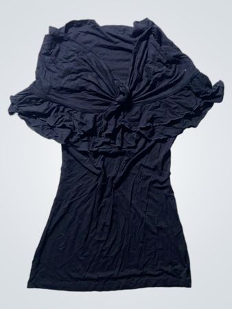 Black Ruffled Top