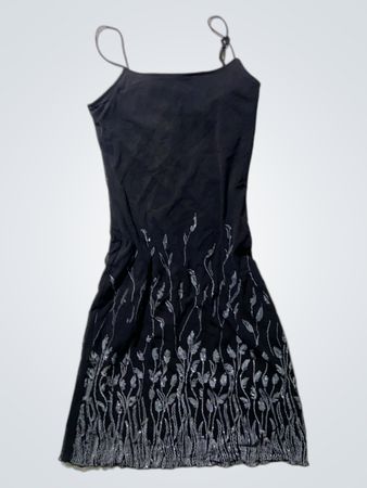 Black Embroidered Dress